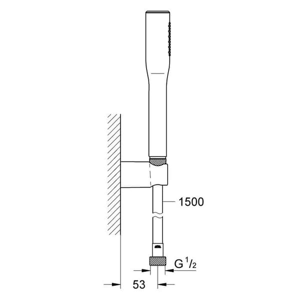 Handdusch - GROHE - Euphoria Cosmopolitan - Krom - Flexibel 1500 mm - Vattenbesparande