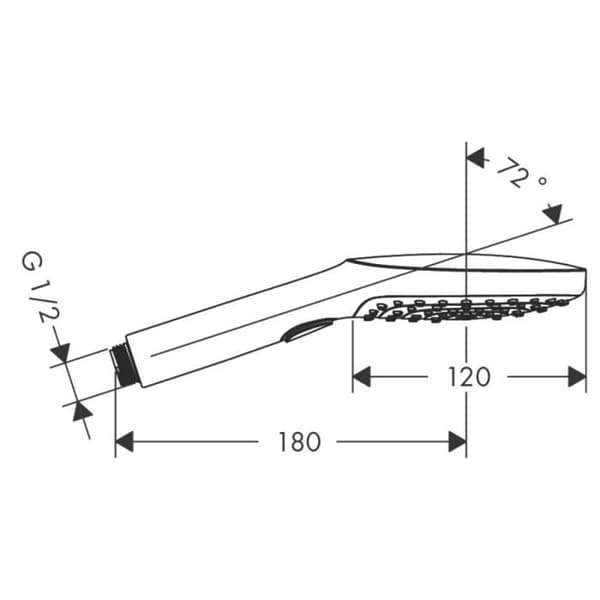 Handdusch - Hansgrohe - Raindance Select E 120 - 3 strålar - EcoSmart - Krom
