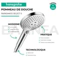 Miniatyrbild 3 av 5: Handdusch - Hansgrohe - 3 strålar - Select Technology - EcoSmart - Vattenflödesreduktion