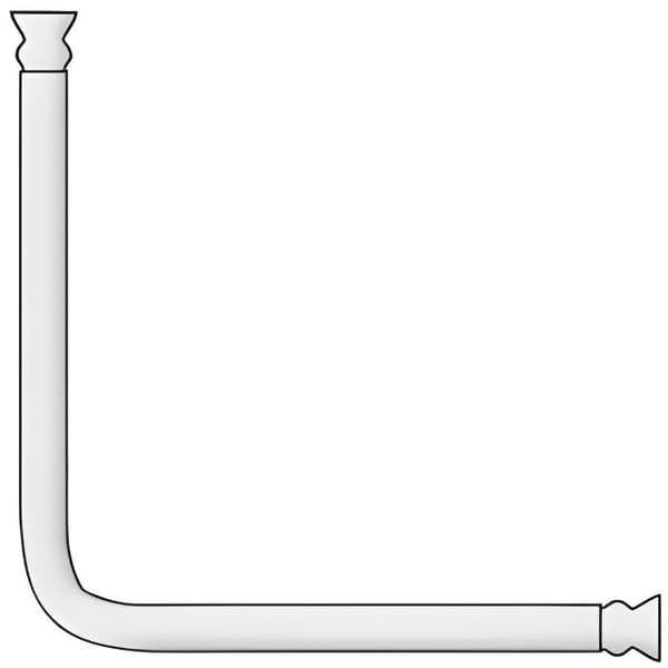 WENKO Universal vinkelduschstång, vinkelduschstång, Ø 2,5 cm, justerbar längd, Vit