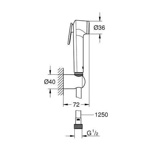 Duschset - GROHE - Tempesta-F Trigger Spray 30 27513001 - Krom - Slät - Vattensparande