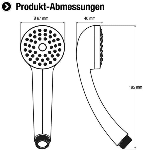 Duschslang - duschstöd - Cornat duschmunstycke - TECB3472