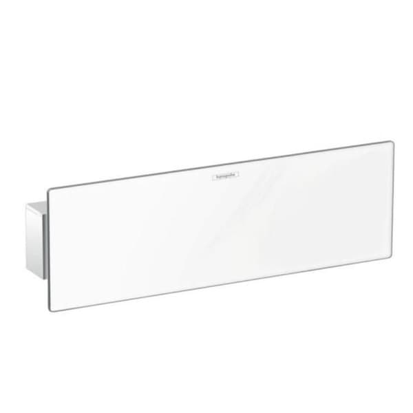 Stödhängare för duschmunstycke med HANSGROHE Fixfit-anslutning med 30 cm vit och krom hylla