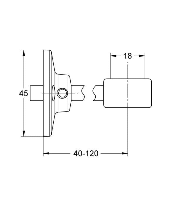 Grohe - 28708000 - Rohe Relexa Väggmonteringsklämma för slang