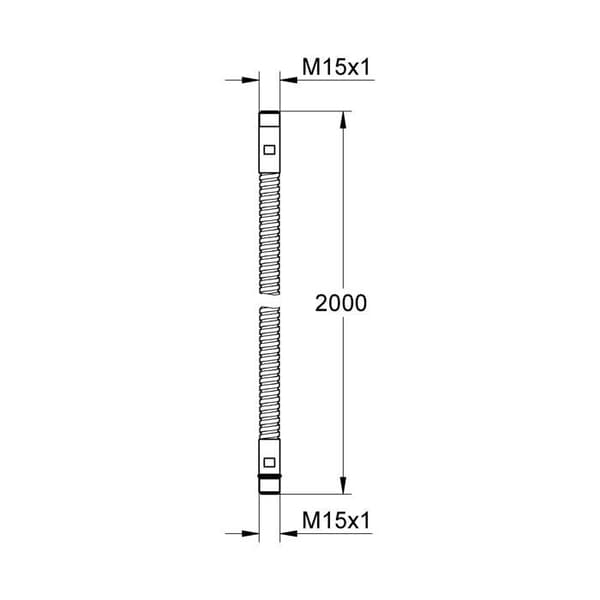 Flexibel metall - GROHE - Relexaflex Metal - 2000 mm - Krom - Glansig