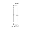 Miniatyrbild 2 av 2: Flexibel metall - GROHE - Relexaflex Metal - 2000 mm - Krom - Glansig
