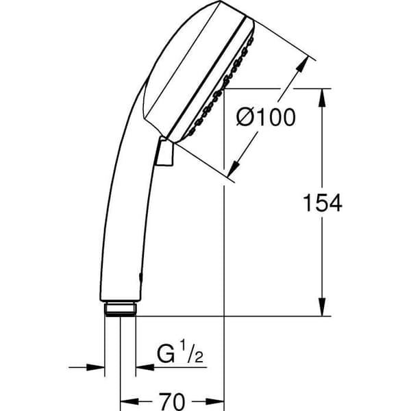 2-jet handdusch - GROHE - Vitalio Comfort 100 - EcoJoy - DreamSpray - Anti-kalk