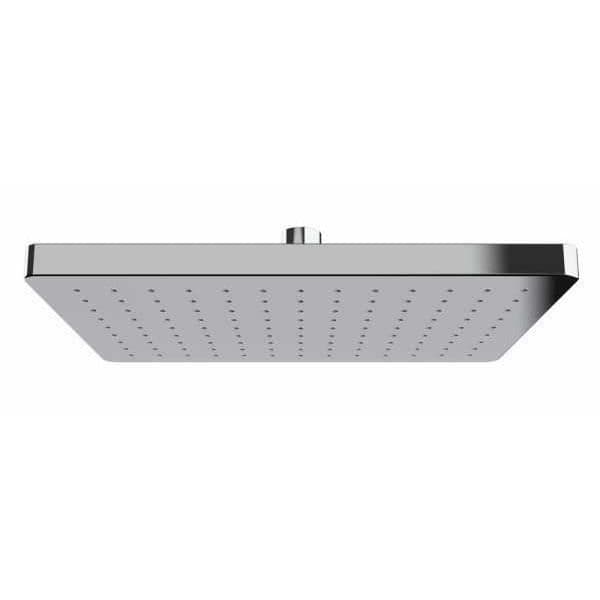 WENKO Automatic Cleaning anti-kalk regnduschhuvud, italiensk duschmunstycke, fyrkantig design, plast, 25x17 cm