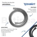 Miniatyrbild 3 av 3: Flexibel duschslang - DURAVIT - Universal - 1,25 m - Matt svart - Anti-torsion