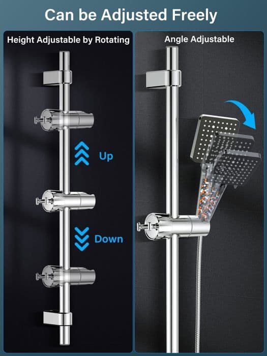 Flexibel dusch - duschhållare - duschhuvud Yeaupe - DCR1071CP