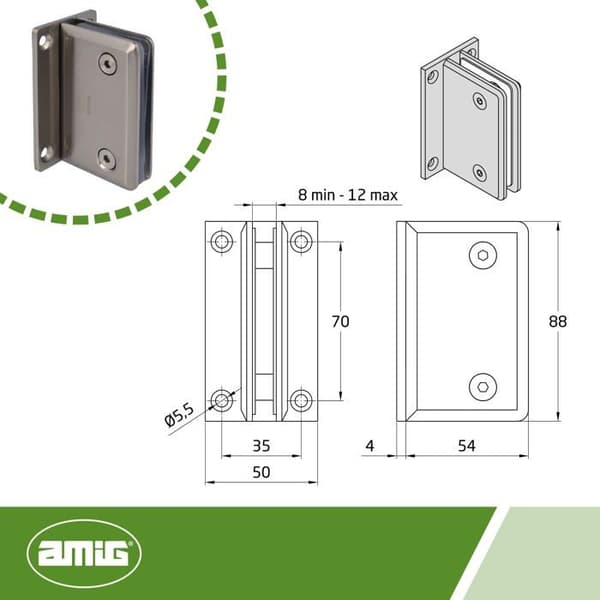 Flexibel duschslang - duschhållare - duschhandtag Amig - 22624