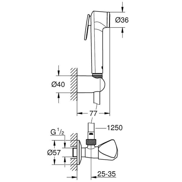 Handdusch - GROHE - Tempesta-F Trigger Spray 30 - Krom - 1 spray - SpeedClean anti-kalk