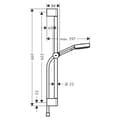 Miniatyrbild 3 av 3: Hansgrohe Pulsify Duschset 65cm med 10,5cm duschhuvud 3 strålar Relaxation Matt svart