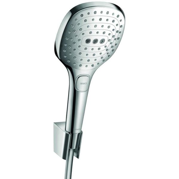 Hansgrohe Raindance Select E 120 3jet väggfäste och handduschset med 125 cm krom duschslang