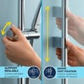 Miniatyrbillede 6 af 6: Brusesæt med 1-stråle brusehoved. 60 cm stang og 1.75 m fleksibel slange - GROHE Vitalio Start 110 27942001 - Vandbesparende - Krom