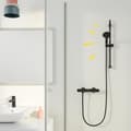 Miniatyrbillede 5 af 6: Brusesæt med 2-stråles brusehoved, 60 cm stang og 1,75 m slange - GROHE Vitalio Start 110 279482431 - Vandbesparende - Matsort
