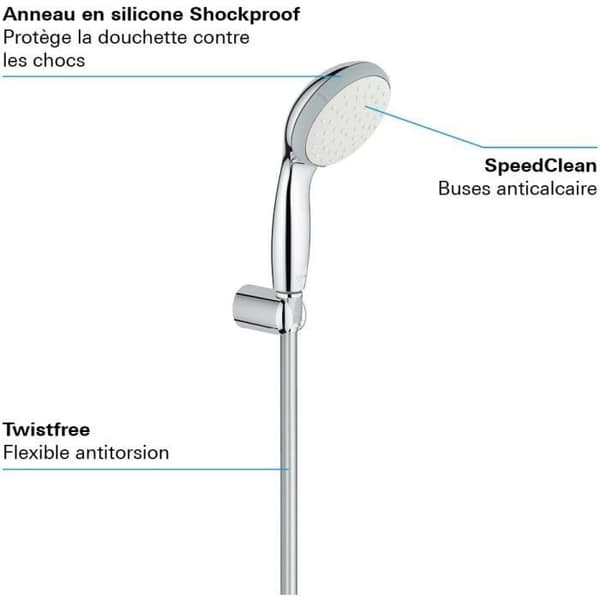 GROHE - 1-suihkuinen suihkusetti seinäkiinnikkeellä