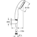 Pikkukuva 5 / 5: GROHE - 1-suihkuinen suihkusetti seinäkiinnikkeellä