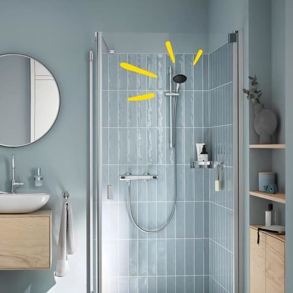 Brusehoved - GROHE Vitalio Start 110 27940001 - 1 regnstråle - Vandbesparende - Antikalkproces - Krom