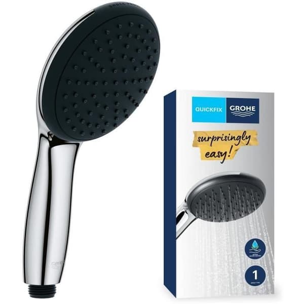 Brusehoved - GROHE Vitalio Start 110 27940001 - 1 regnstråle - Vandbesparende - Antikalkproces - Krom