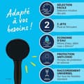 Miniatyrbillede 3 af 6: Brusehoved - GROHE Vitalio Start 110 279462431 - 2 dyser (Regn/stimulerende) - Vandbesparende - Antikalkproces - Matsort