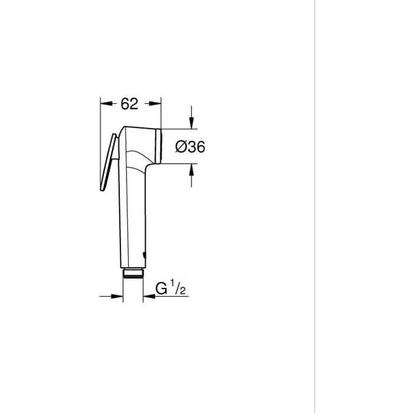 Brusehoved - GROHE Vitalio - 26351000 - 1 spray - Krom - Håndbruser med aktivering - Anti-skoldningsteknologi - Vandbesparende
