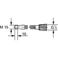 Miniatyrbillede 2 af 2: RELEXAFLEX bruseslange til håndvaskarmaturer - GROHE - Krom - 1500 mm