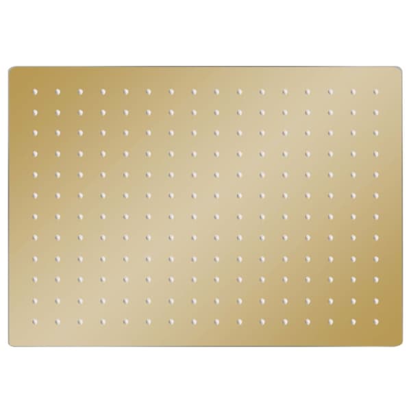 Regnduschhuvud rostfritt stål 40x30 cm rektangulärt guld