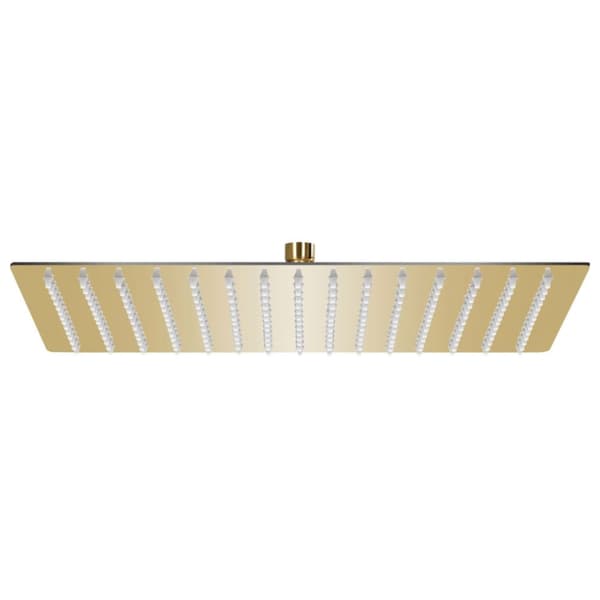 Regnduschhuvud rostfritt stål 40x30 cm rektangulärt guld