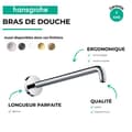 Miniatyrbild 3 av 3: Hansgrohe - Duscharm M ½' 389 mm, polerat guldlook (27413990)