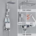 Miniatyrbild 2 av 2: Duschkran, mässingsmaterial, enhandsgrepp,Chrome-4Ways-ABS