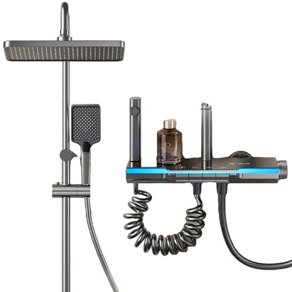 Duschset, Justerbar Höjd, Elektropläterad Yta,4131