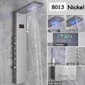 Miniatyrbillede 2 af 2: Bruserpanel System, LED Lys, Temperaturvisning,Børstet nikkel 8013