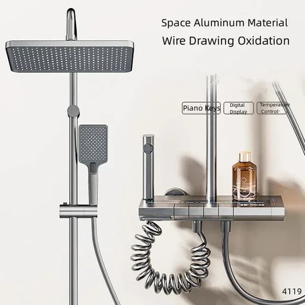Rummaluminium Bruser Sæt, Digital Skærm, Triple Håndtag Kontrol,1