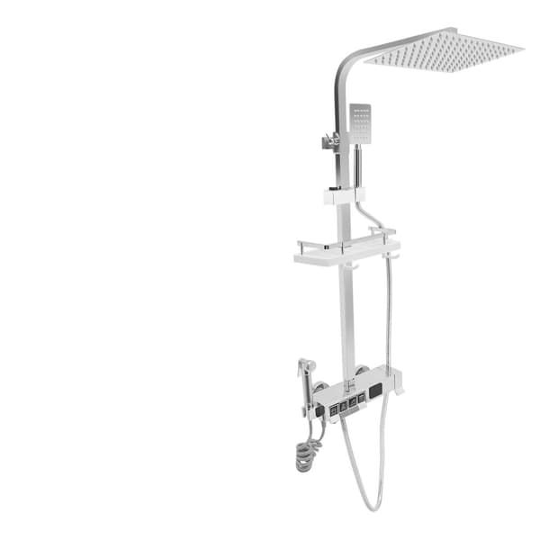 Digitaalinen näyttösuihkusetti, säädettävä korkeus 75-110 cm, moderni ruostumaton teräs,Kromi