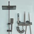 Miniatyrbild 2 av 2: Multifunktionell Duschhuvudset, Höjdjusterbar, Hållbar Konstruktion i Mässing,Gunmetal grå