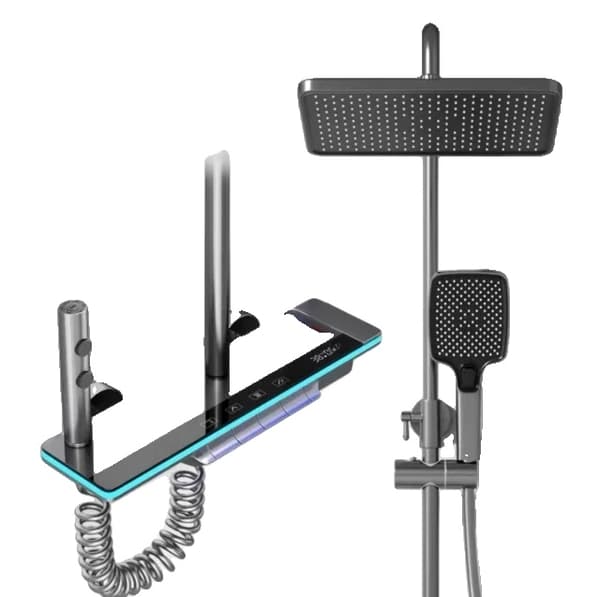 Duschblandarsystem, Trehandtagskontroll, Klassisk Design,Grå