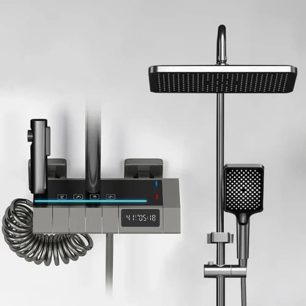 Bruserhovedsæt, Hydro-drevet LED-display, Triple håndtag kontrol,Konstant temperatur