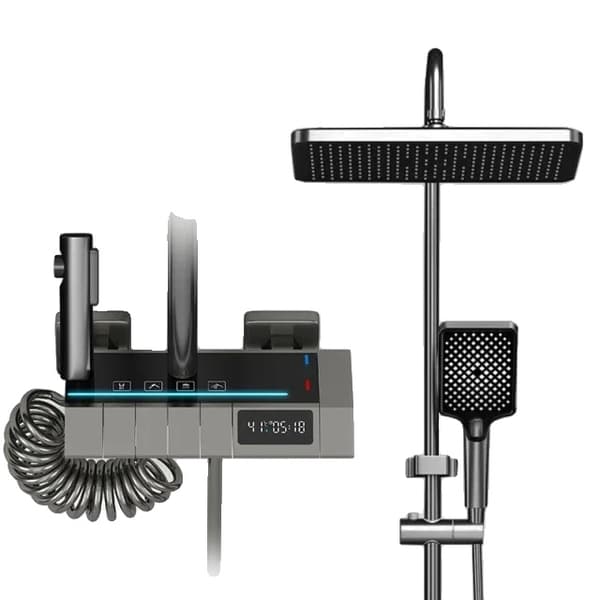 Bruserhovedsæt, Hydro-drevet LED-display, Triple håndtag kontrol,Konstant temperatur