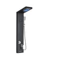 Miniatyrbillede 1 af 2: LED Brusepanel, Dobbelt Vandfald & Regnvejr Tilstande, Digital Temperatur Display,Sort 8012