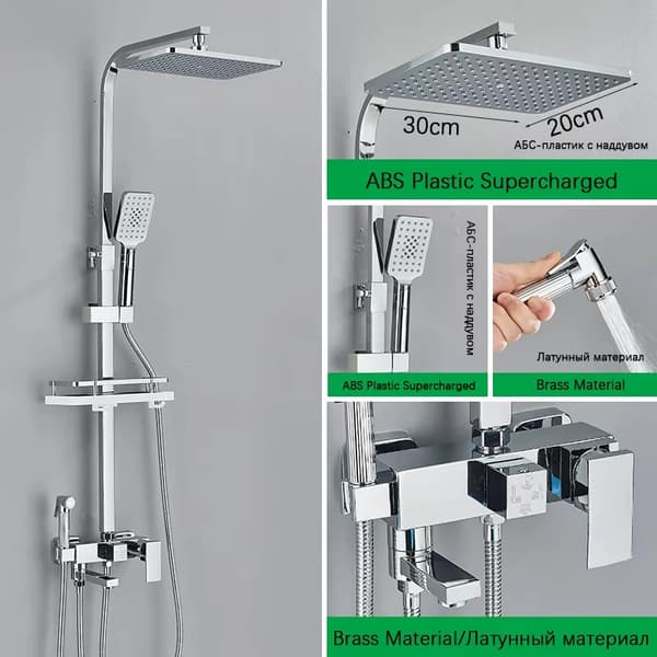 Bruserblander, Holdbart Messing, Multifunktionelt Design,4-Veje ABS Krom