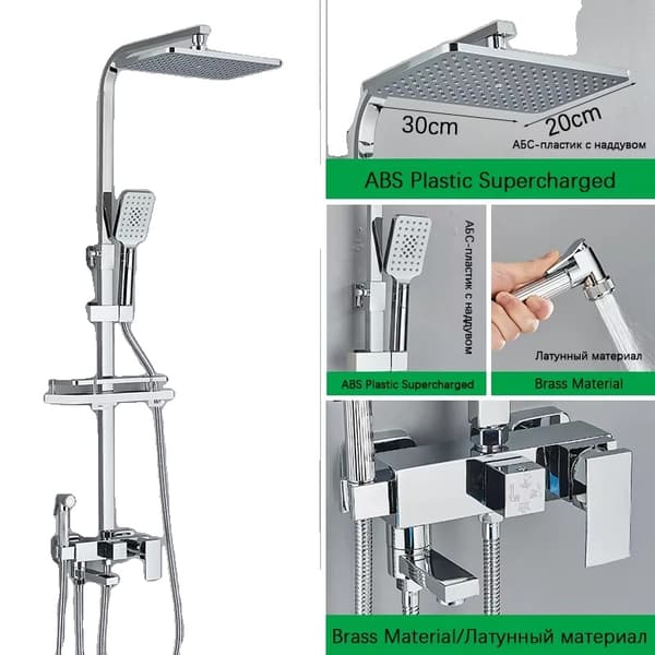 Bruserblander, Holdbart Messing, Multifunktionelt Design,4-Veje ABS Krom