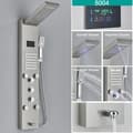 Miniatyrbild 2 av 2: LED Duschblandare, Digital Temperaturdisplay, Kroppsmassage System,Borstad 8004