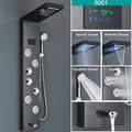 Miniatyrbild 2 av 2: LED Duschblandare, Digital Temperaturdisplay, Kroppsmassage System,Svart 9001