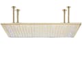 Miniatyrbild 1 av 2: LED Regnduschhuvud, Takmonterad, Smart Vattenflöde Drivet,Borstad Guld LED