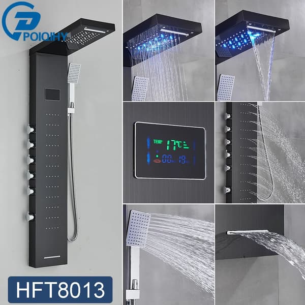 LED Brusepanel, Digital Temperaturvisning, Multi-Funktion Brusesystem,HFT8013