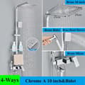 Miniatyrbillede 2 af 2: Sort messing bruserarmatur, messing bidet, holdbar ABS håndbruser,Krom A 10 tommer