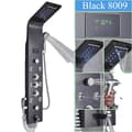 Miniatyrbillede 1 af 2: LED Temperaturdisplay Bruserpanel, 6 Vandtilstande, Holdbart Rustfrit Stål,Sort-L-8009