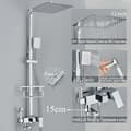 Miniatyrbillede 2 af 2: Brusearmatur, 4-vejs justerbar, moderne design,Krom 4 Veje 12inch-a