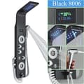 Miniatyrbillede 1 af 2: LED Bruse System, Temperatur Display, Multifunktionel Massage,Sort-L-8006